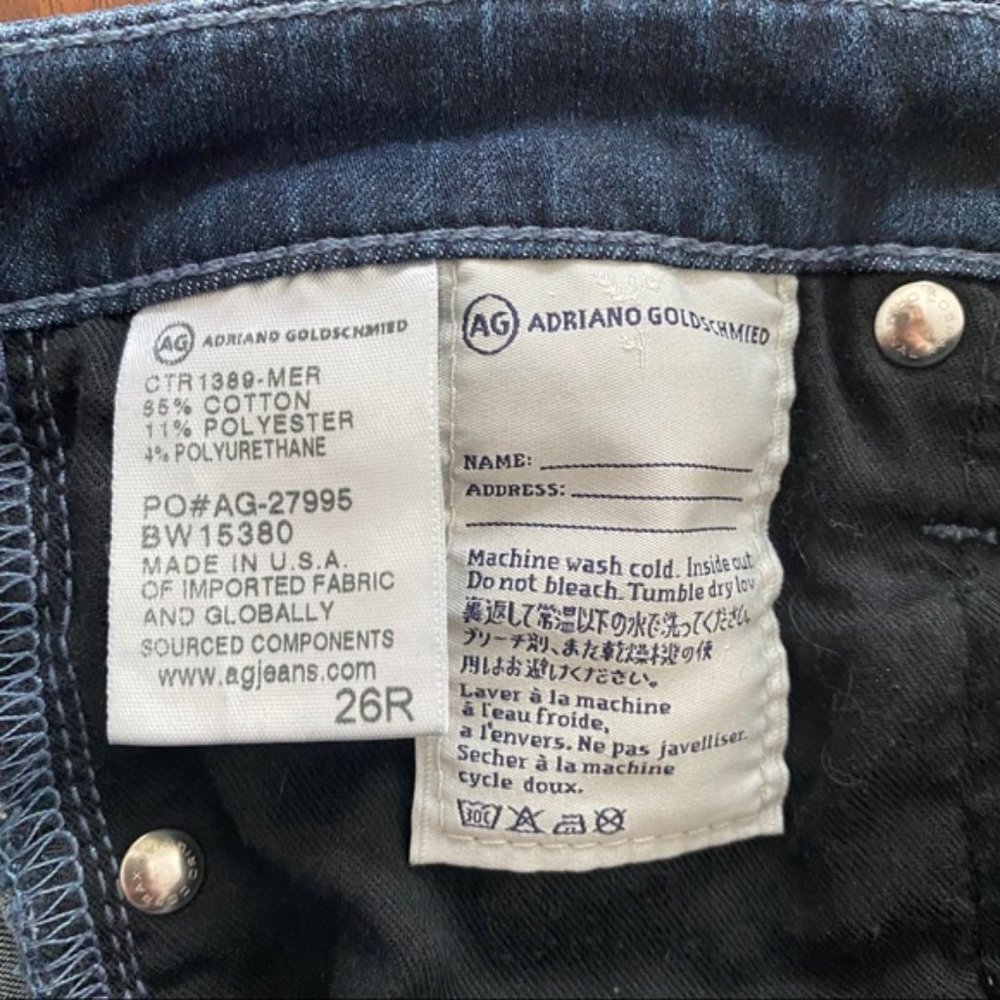 AG Denim Legging Ankle Super Skinny Jean Dark Wash - Picture 6 of 7